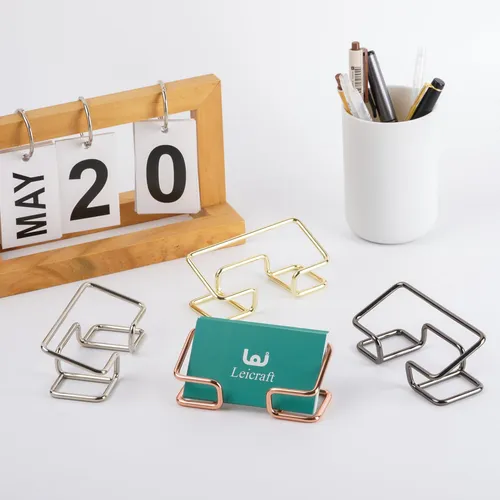 Soporte De Tarjetas De Negocios De Leicraft Para Escritorio,
