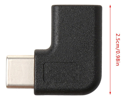 C Usb 3.1 C Macho A Hembra Usb-c Co-fs En Ángulo Recto De