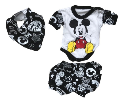 Conjunto Bodie Con Pantalón Babucha Y Bandana Bebe