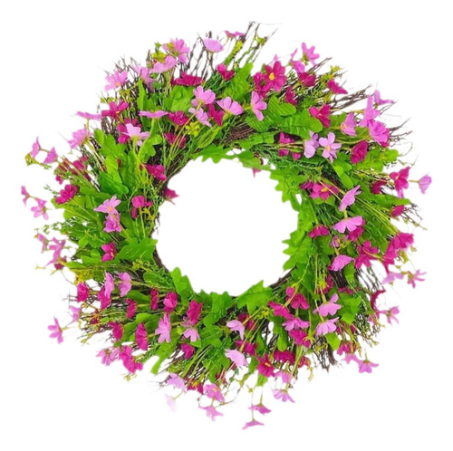 Corona De Flores Artificiales, Corona De Primavera Y Verano,