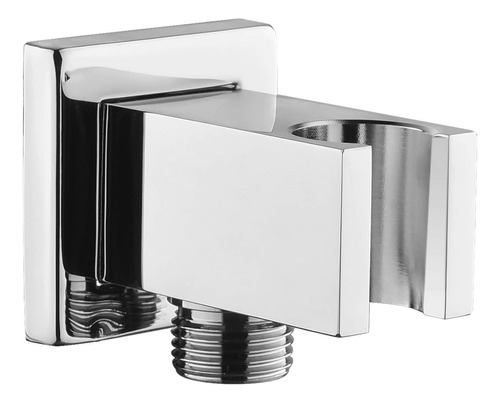 Codo Suministro Pared Cromado Soporte Ducha Mano Conector 1