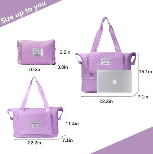 Imagen 7 de 7 de Bolso De Mano Plegable Gran Capacidad Ideal Para Tus Viajes