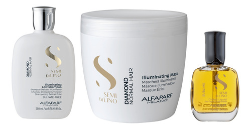 Shampo 250ml+ Mascarilla 500ml+ Cristal30ml Alfaparf Diamond