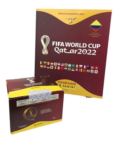 Imagen 1 de 10 de Álbum Pasta Dura + Caja*104 Sobres Mundial Qatar 2022 Panini