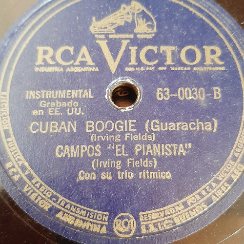 Pasta Campos El Pianista Trio Ritmico Rca Victor C483