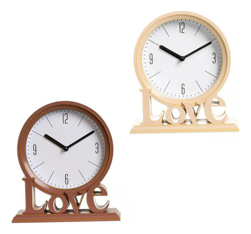 Reloj De Mesa Decorativo Con Forma De Palabra De Amor De 2 P