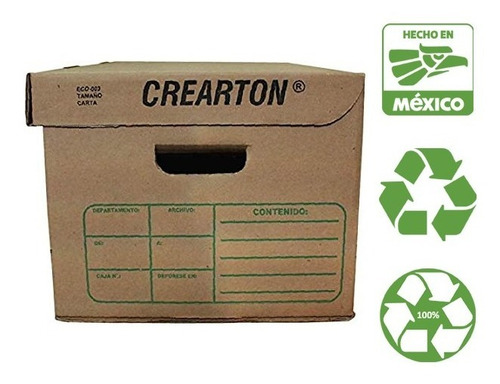 Caja Para Archivo Tamaño Carta(paq. De 5 Piezas) Ecológico
