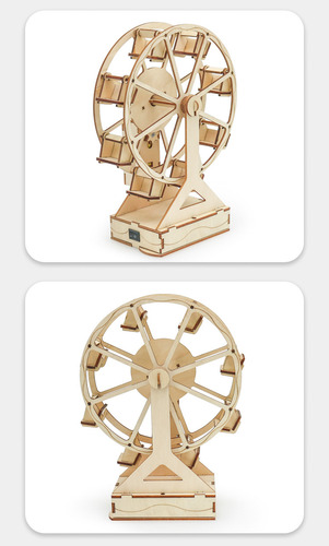 Kit De Madera De Juguete Mecánico De Construcción Ferris Whe
