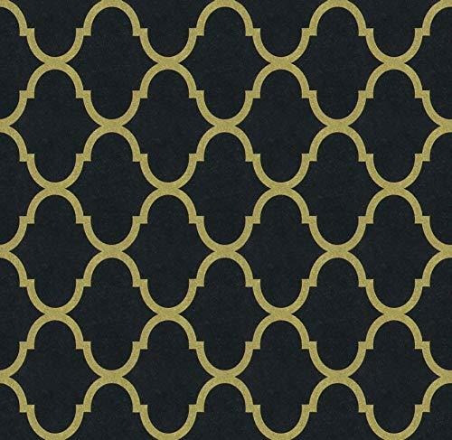 Papel Tapiz - Gold Trellis Wallpaper Black Peel And Stick Wa