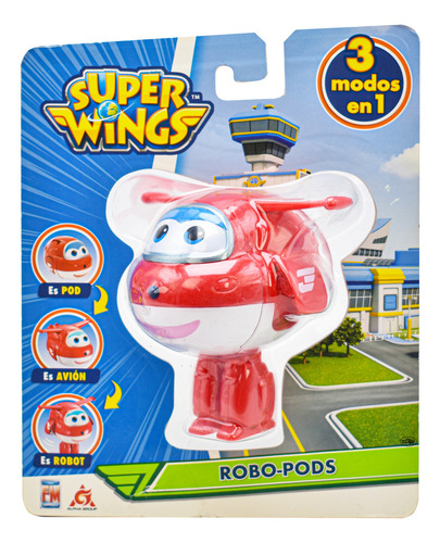 Super Wings Robo Pods 3 En 1 Jett Figura 9cm Fotorama