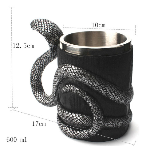Taza De Acero Inoxidable De Madera, Taza De Café, 600 Ml,