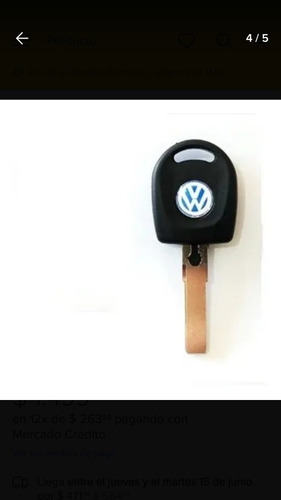 Copia Llave Volkswagen Suran Codificada Con Chip