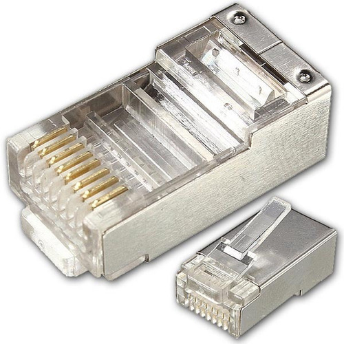 Conector Rj45 Cat6 Metalico 100 Unid.