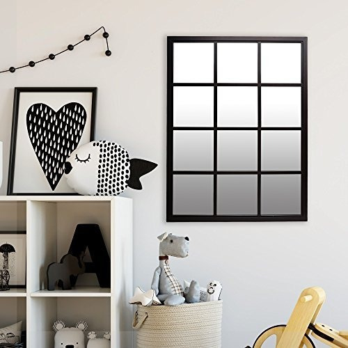 Patton Decoracion De Pared 23 X 30 Negro Clasico Windowpan