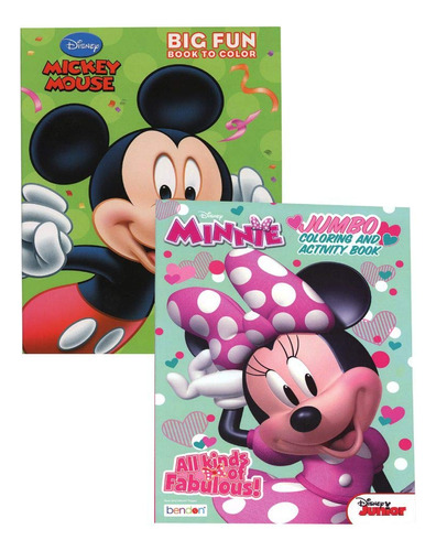 Mickey Y Minnie Jumbo Libro Para Colorear Y Actividades Con