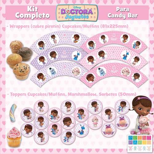 Doctora Juguetes Kit Imprimible Personalizado Con Candy Bar