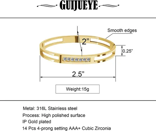 Brazalete De Acero Inoxidable Chapado En Y Plata Para ...
