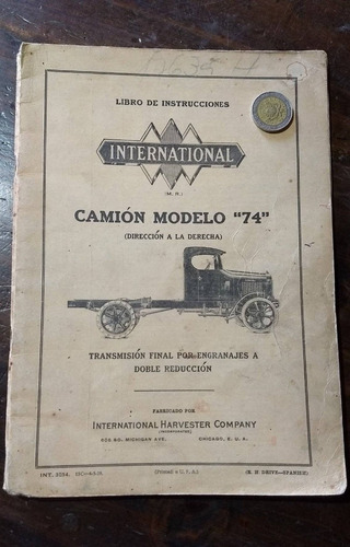 Catalogo Instrucciones International Camion 74 Dir Derecha