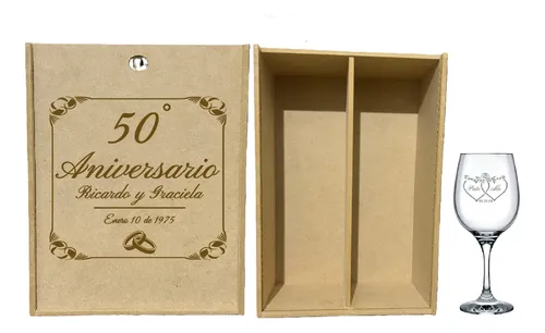 Copas Caja Madera Grabada Regalo Souvenir Tu Diseño Nombre
