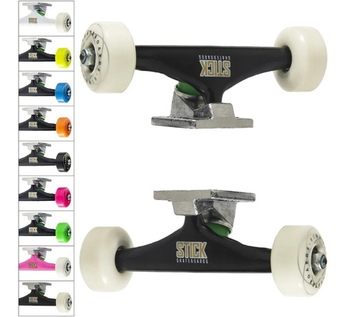 Kit Para Skate Truck Stick 139mm Roda 53 Mm Abc 01 