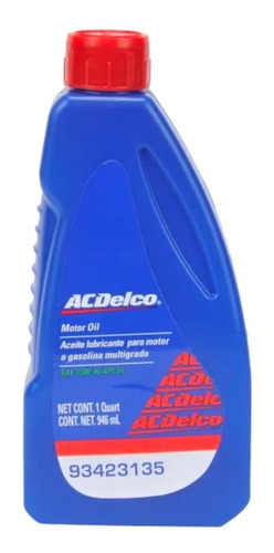 Aceite Multigrado Motor A Gasolina Botella 946 Ml Sae 15w-40