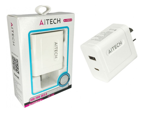 Cargador De Pared Aitech Ai-pdb3.0 45w Pd+qc3.0