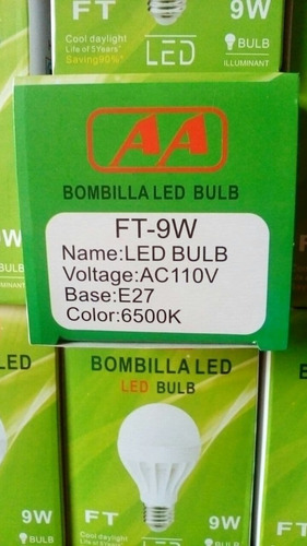 Imagen 3 de 6 de Bombillo Led 9w E27 (2 Unidades)