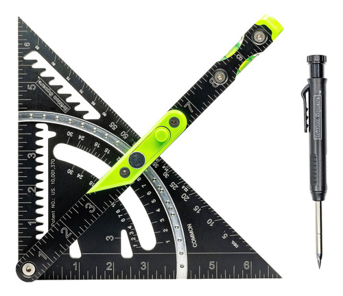 Britton Square 7''-negro/verde- Aluminio, Rafter Square