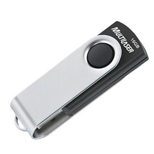 Pen Drive Multilaser Twist 16 Gb Preto Usb 2.0 - Pd588