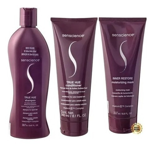 Kit Senscience True Hue 2x1 + Inner Restore 200ml Com Brinde