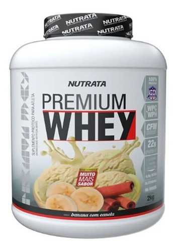 Premium Whey - 2000g Banana Com Canela - Nutrata