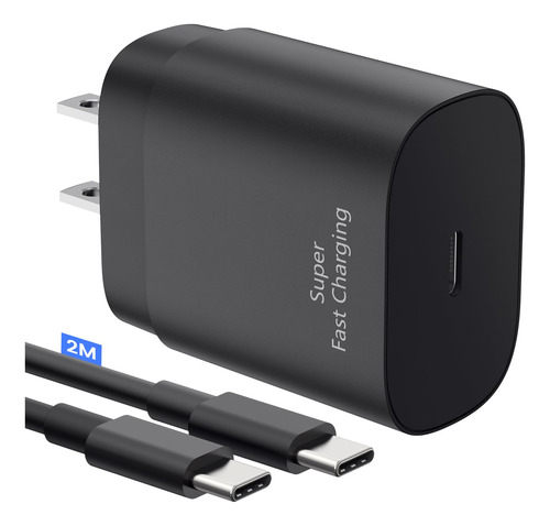 Cargador Pared Usb C 25w Cable 2m Para Samsung Galaxy