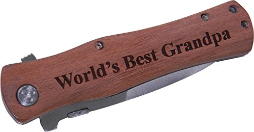 Worlds Best Grandpa Cuchillo De Bolsillo Plegable Gran Regal