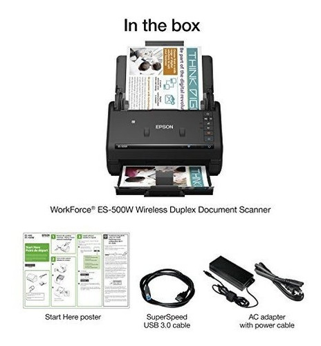 Imagen 2 de 4 de Workforce 500w Escaner Documento Inalambrico Color Para Pc G