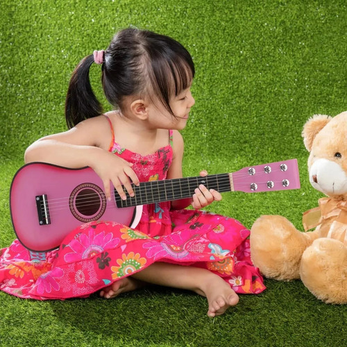Guitarra De 23 Pulgadas, Juguete Infantil, Guitarra Rosa, 55