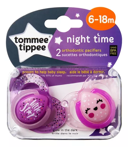Chupetes Night Time 0-6 Meses Tommee Tippee