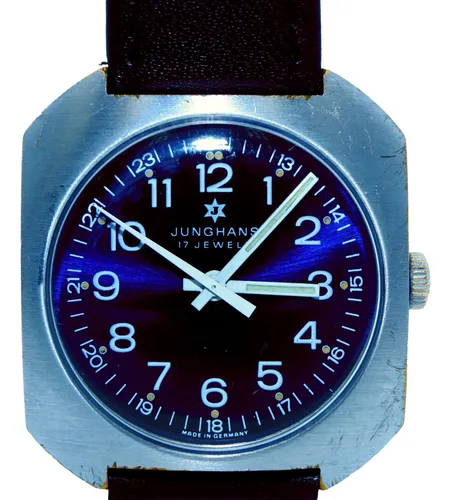 Junghans Vintage Alemão Deep Blue Face 17 Jewels | Parcelamento