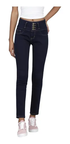 Pantalon Jeans Skinny Pretina Alta Lee Mujer 8m2b