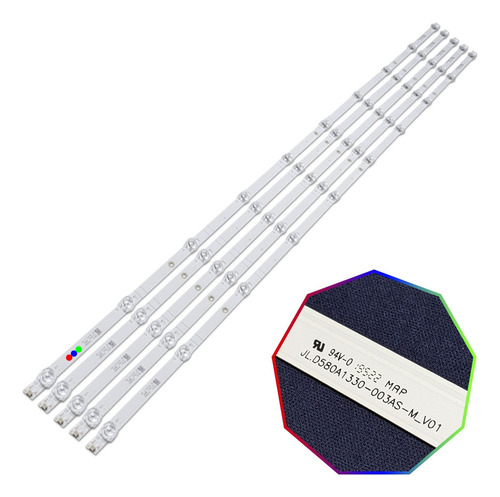 1 Kit Leds Hisense 58r6e, 58r6000, 58h6500 Aluminio, Promo*