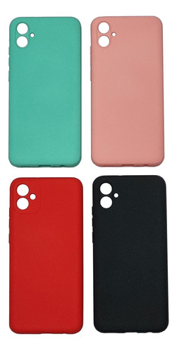 Funda Para Samsung A04e Silicone Case + Vidrio Templado 9h