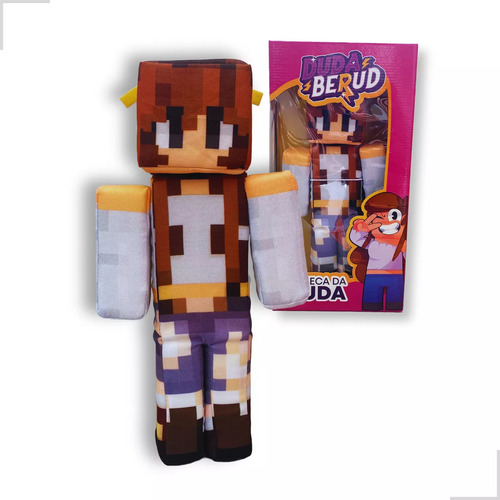  Cosmo Kids  Minecraft Boneco Dudaberud Streamers Pelúcia  - 30cm