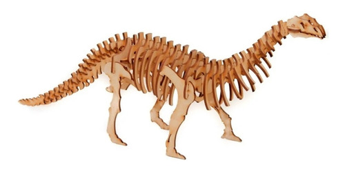 Esqueleto Dinosaurio Apatosaurio 50 Cm De Madera Armar 3d 