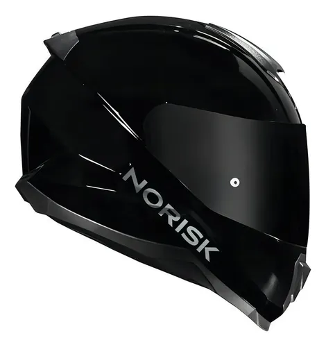 Capacete Moto Norisk Razor Preto Brilho Masculino Feminino Desenh...