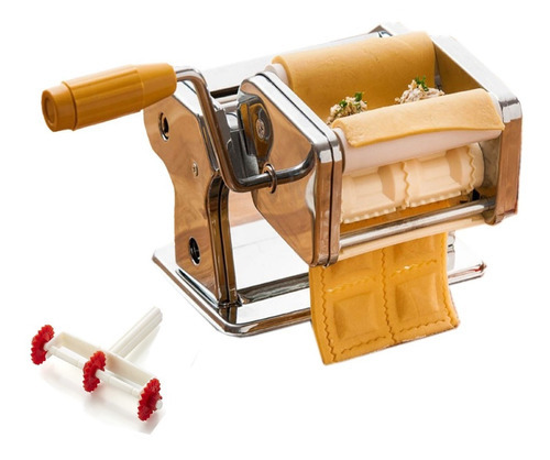 Maquina Para Pasta Estiradora Masa Hacer Pastas Ravioli 1455 Color Acero inoxidable