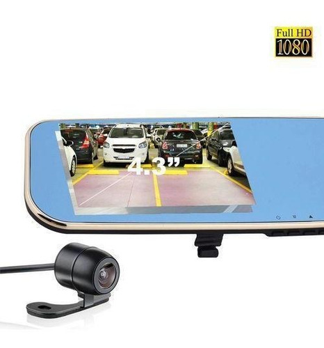Kit de espejo retrovisor LCD con cámara trasera y cámara frontal