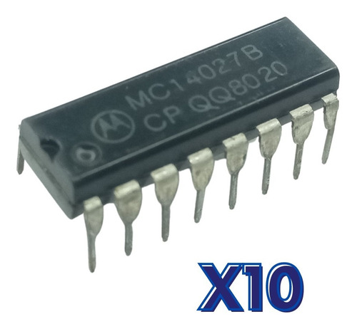  Kit 10 Compuerta Cmos  Mc14027bcp O Mc14027 Flip-flop Jk