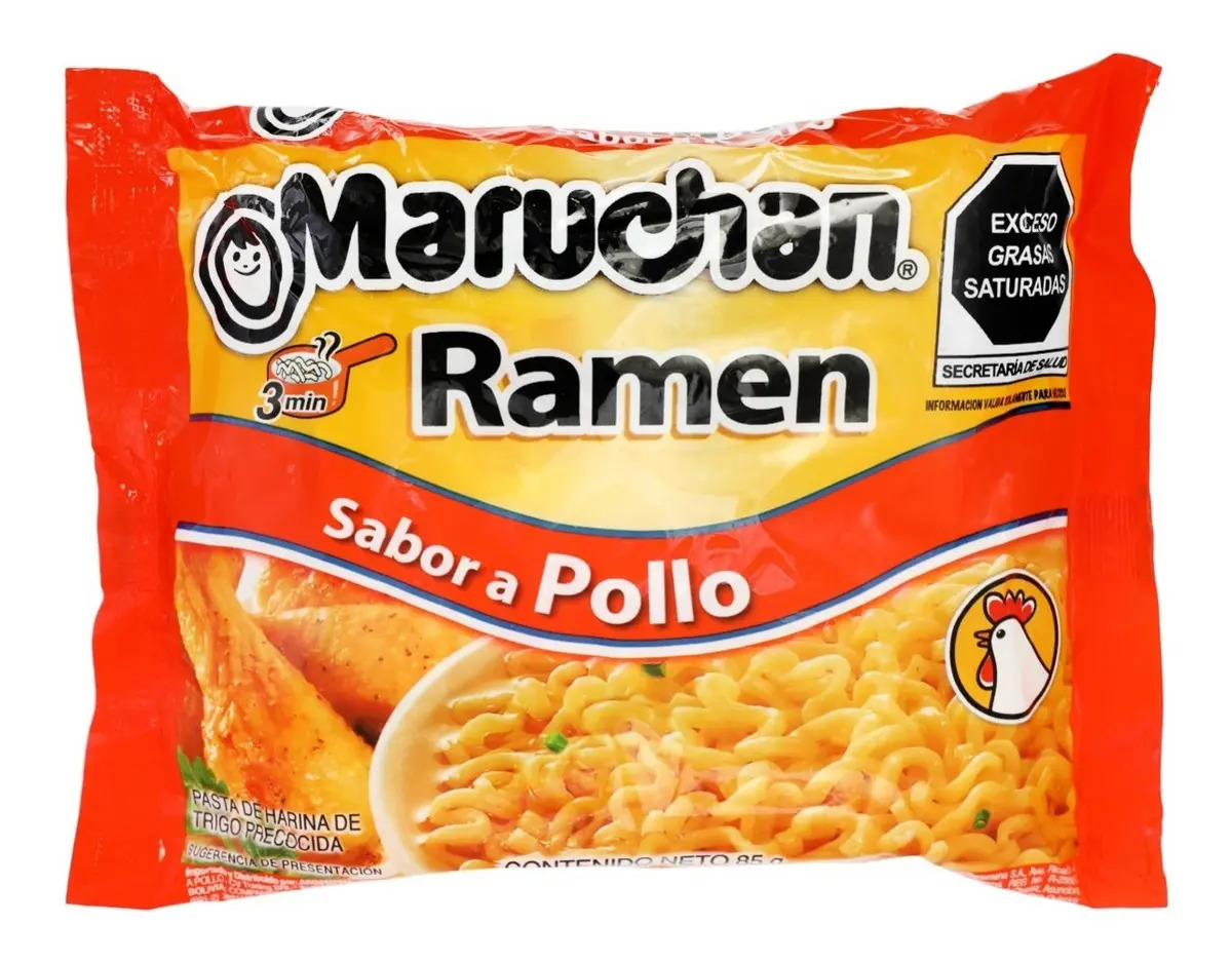 Sopa Maruchan Ramen Sabor Pollo 85g Fideos Instantaneo 3 Min