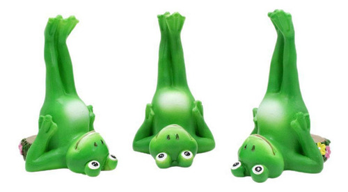 3x Figuras En Miniatura De Rana Adornos De Mesa De Mesa