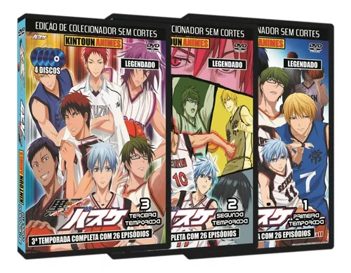 Kuroko No Basket Todas As Temporadas Em Dvd + 4 Filmes