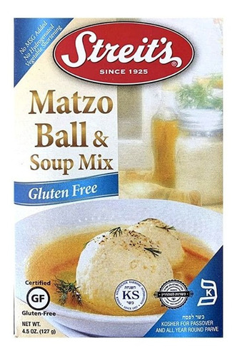 1 Mezcla Matzo Ball Y Sopa Streits Kosher Gluten Free 128 G